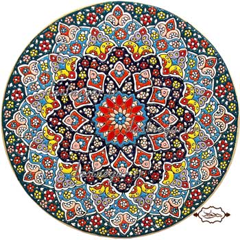 بشقاب میناکاری 30 سانتی کد 14