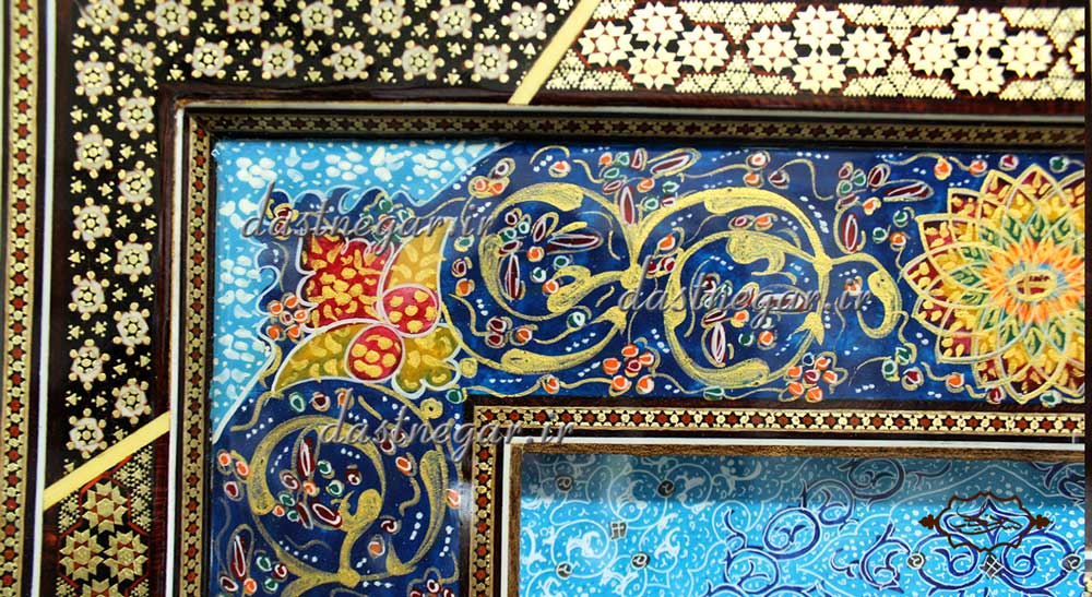ساعت خاتم کاری کد 135  	تزئینی تزیینی دکوراتیو دکوری جدید به روز خاص هنری زیبا لوکس شیک سنتی عروس جهیزیه پذیرایی اتاق خواب دست ساز صفحه سفید طرح دار عقربه ای عقربه دار صنایع دستی