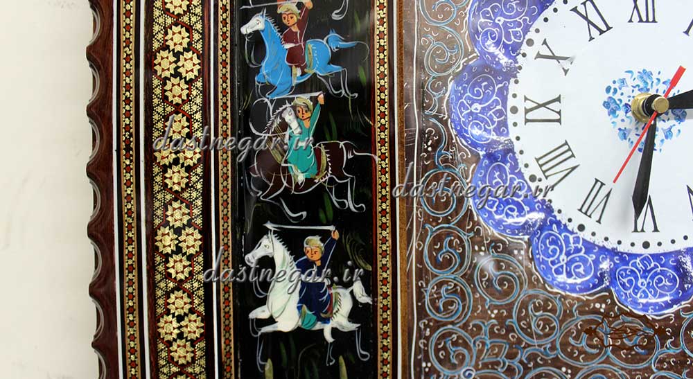 ساعت خاتم کاری کد 137  	تزئینی تزیینی دکوراتیو دکوری جدید به روز خاص هنری زیبا لوکس شیک سنتی عروس جهیزیه پذیرایی اتاق خواب دست ساز صفحه سفید طرح دار عقربه ای عقربه دار صنایع دستی