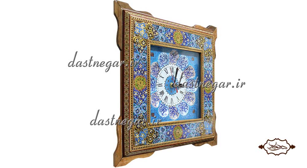 ساعت خاتم کاری کد 138  	تزئینی تزیینی دکوراتیو دکوری جدید به روز خاص هنری زیبا لوکس شیک سنتی عروس جهیزیه پذیرایی اتاق خواب دست ساز صفحه سفید طرح دار عقربه ای عقربه دار صنایع دستی
