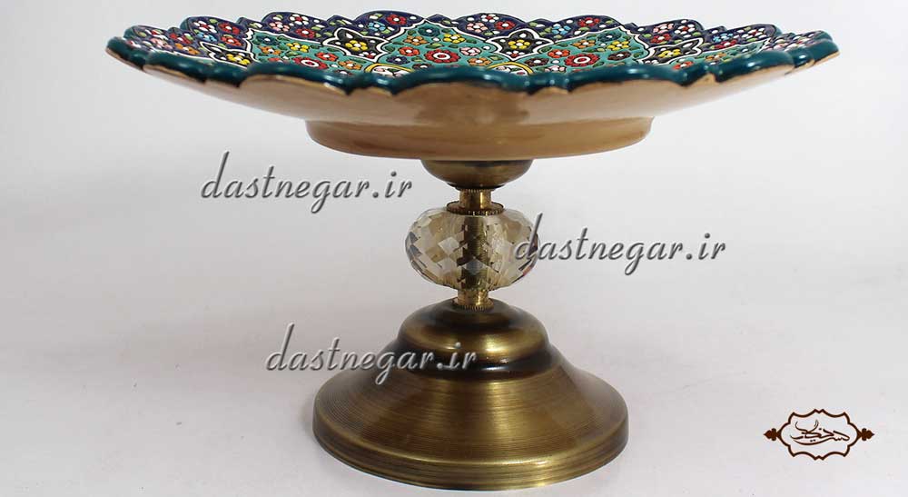 شیرینی خوری میناکاری برجسته مینا کاری روی سفال میناکاری ظرف ظروف