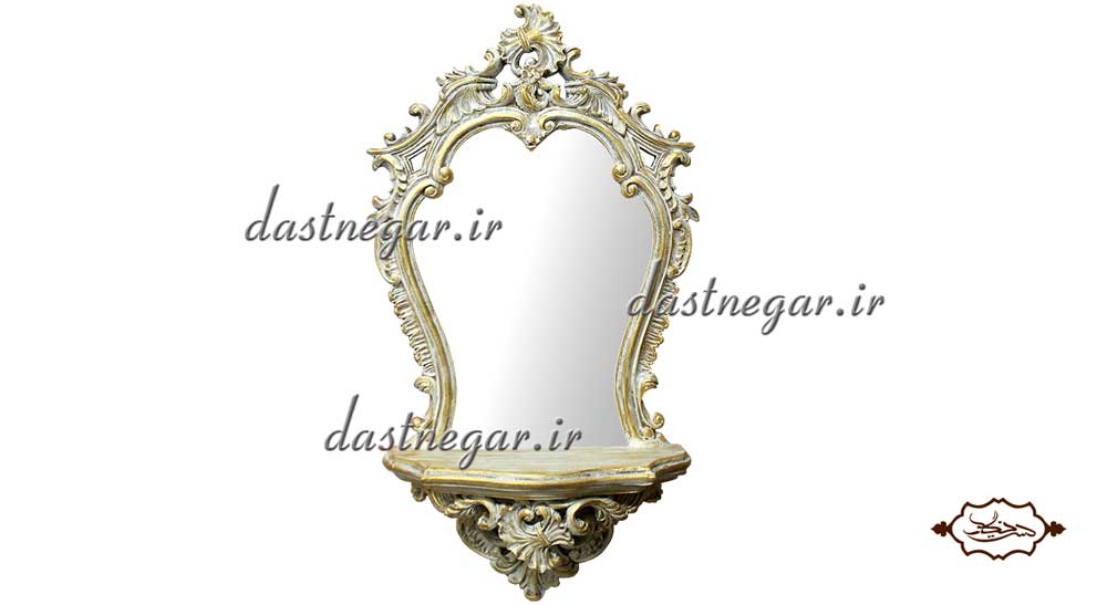 آینه و کنسول پلی استر کاربردی دکوراتیو دکوری جدید به روز خاص هنری زیبا شیک اتاق خواب پذیرایی منزل دیواری