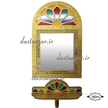 آینه و کنسول طرح درب سنتی