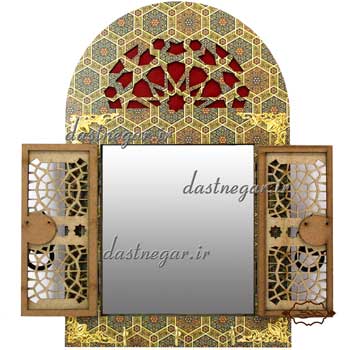 آینه و جاکلیدی طرح گره درب سنتی