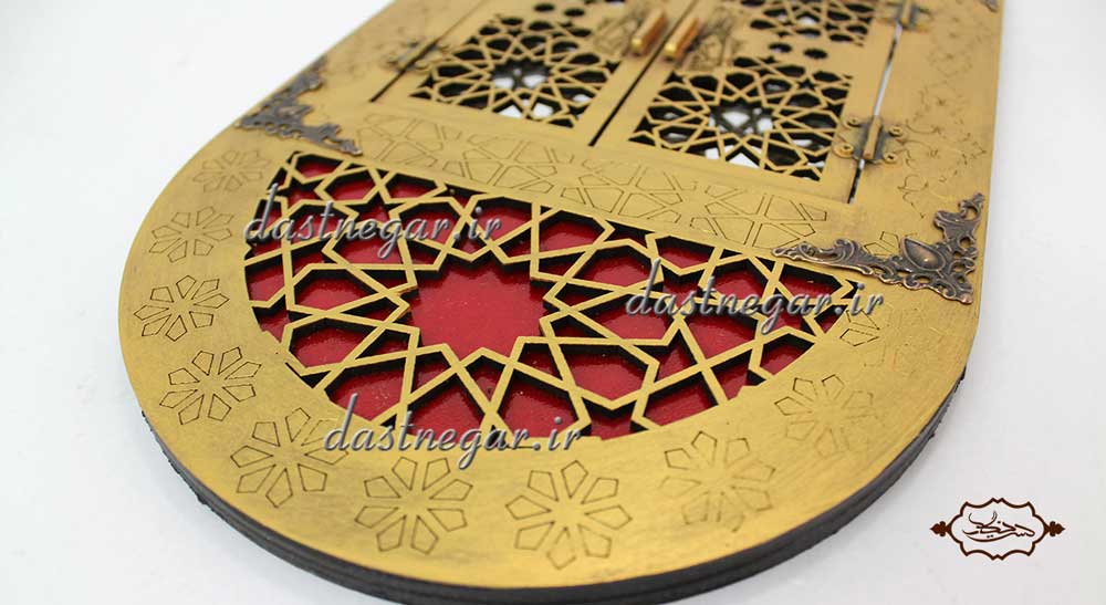آینه و جاکلیدی طرح گره درب سنتی منزل کاربردیاتاق خواب دم در پذیرایی هنری دکوری دکوراتیو جهیزیه عروس قیمت زیبا جدید فروشی به روز خاص شیک دیواری روی دیوار صنایع دستی طرح درب پنجره سنتی چوبی