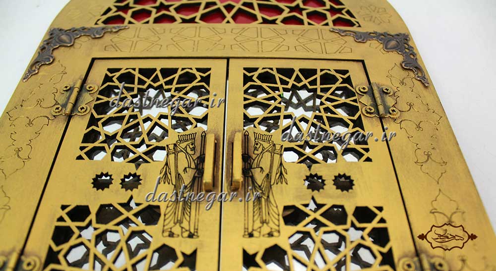 آینه و جاکلیدی طرح گره درب سنتی منزل کاربردیاتاق خواب دم در پذیرایی هنری دکوری دکوراتیو جهیزیه عروس قیمت زیبا جدید فروشی به روز خاص شیک دیواری روی دیوار صنایع دستی طرح درب پنجره سنتی چوبی