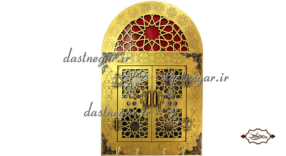 آینه و جاکلیدی طرح گره درب سنتی منزل کاربردیاتاق خواب دم در پذیرایی هنری دکوری دکوراتیو جهیزیه عروس قیمت زیبا جدید فروشی به روز خاص شیک دیواری روی دیوار صنایع دستی طرح درب پنجره سنتی چوبی