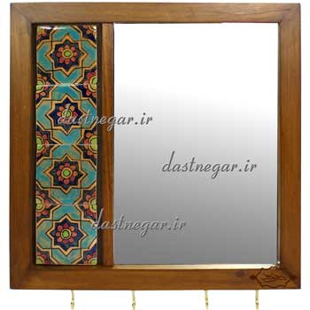 جاکلدی و آینه طرح کاشی سنتی کد 207