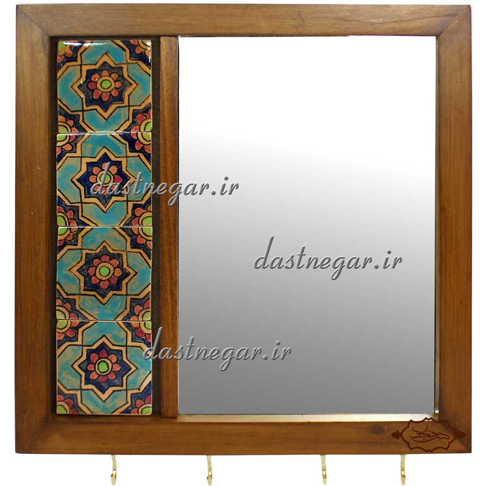جاکلدی و آینه طرح کاشی سنتی کد 207 منزل کاربردیاتاق خواب دم در پذیرایی هنری دکوری دکوراتیو جهیزیه عروس قیمت زیبا جدید فروشی به روز خاص شیک دیواری روی دیوار صنایع دستی طرح درب پنجره سنتی چوبی