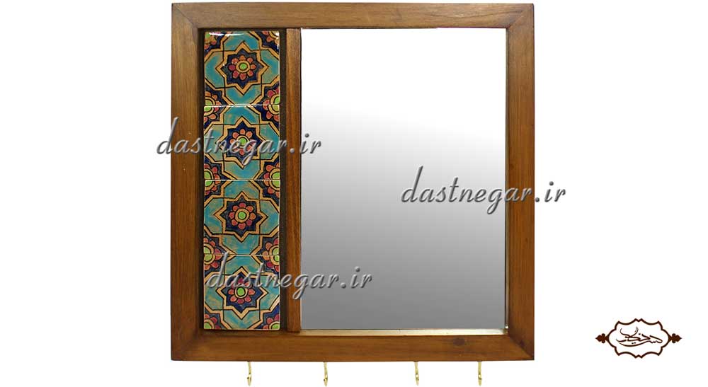 جاکلدی و آینه طرح کاشی سنتی کد 207 منزل کاربردیاتاق خواب دم در پذیرایی هنری دکوری دکوراتیو جهیزیه عروس قیمت زیبا جدید فروشی به روز خاص شیک دیواری روی دیوار صنایع دستی طرح درب پنجره سنتی چوبی