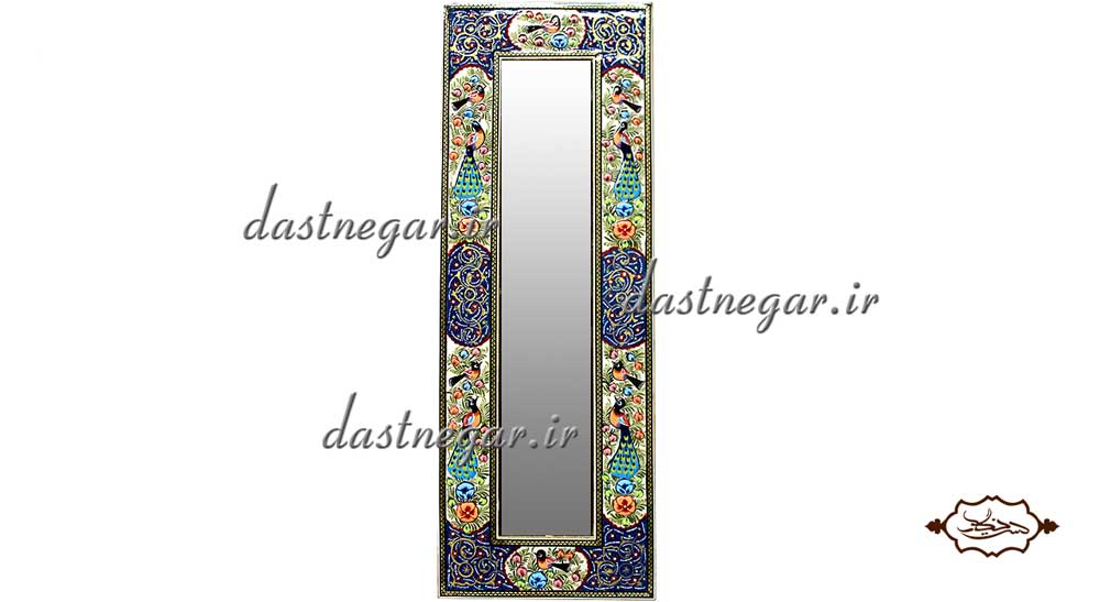 آینه دیواری  خاتم کاری طرح گل و مرغ کد 86 قدی قدنما ایستاده اتاق خواب دیواری روی دیوار سنتی صنایع دستی طرح سنتی چوبی  دکوراتیو جهیزیه عروس قیمت زیبا جدید فروشی