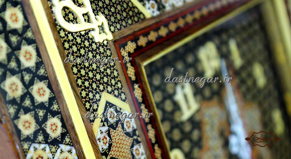 ساعت خاتم کاری طرح چهار گوش کد 102  	تزئینی تزیینی دکوراتیو دکوری جدید به روز خاص هنری زیبا لوکس شیک سنتی عروس جهیزیه پذیرایی اتاق خواب دست ساز صفحه سفید طرح دار عقربه ای عقربه دار صنایع دستی