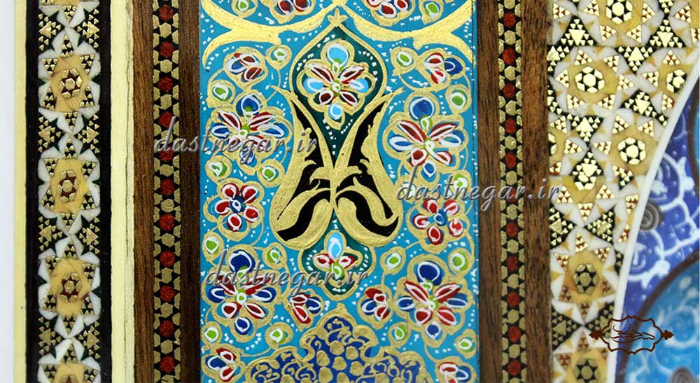 ساعت خاتم کاری طرح چهار گوش کد 103  	تزئینی تزیینی دکوراتیو دکوری جدید به روز خاص هنری زیبا لوکس شیک سنتی عروس جهیزیه پذیرایی اتاق خواب دست ساز صفحه سفید طرح دار عقربه ای عقربه دار صنایع دستی