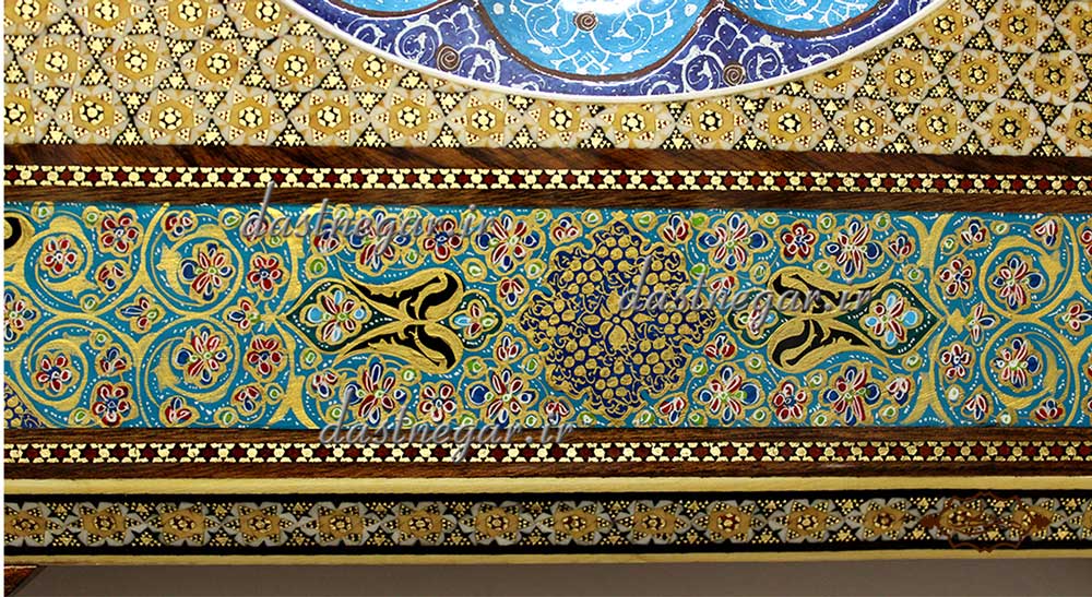 ساعت خاتم کاری طرح چهار گوش کد 103  	تزئینی تزیینی دکوراتیو دکوری جدید به روز خاص هنری زیبا لوکس شیک سنتی عروس جهیزیه پذیرایی اتاق خواب دست ساز صفحه سفید طرح دار عقربه ای عقربه دار صنایع دستی