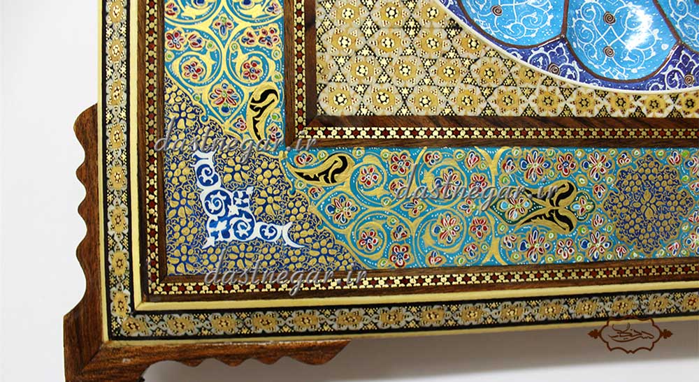 ساعت خاتم کاری طرح چهار گوش کد 103  	تزئینی تزیینی دکوراتیو دکوری جدید به روز خاص هنری زیبا لوکس شیک سنتی عروس جهیزیه پذیرایی اتاق خواب دست ساز صفحه سفید طرح دار عقربه ای عقربه دار صنایع دستی