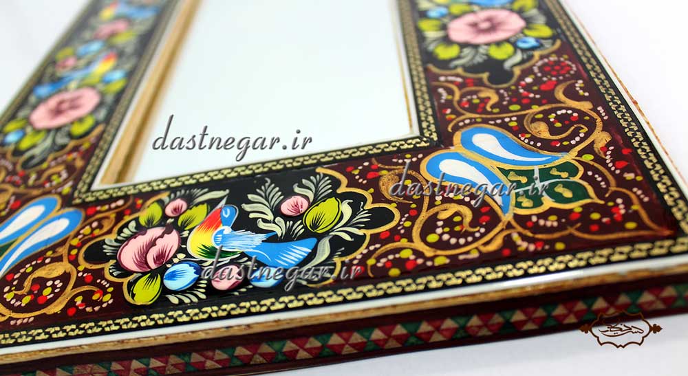 آینه دیواری خاتم کاری کد 111 رومیزی اتاق خواب روی میز سنتی صنایع دستی طرح سنتی چوبی دکوراتیو جهیزیه عروس قیمت زیبا جدید فروشی