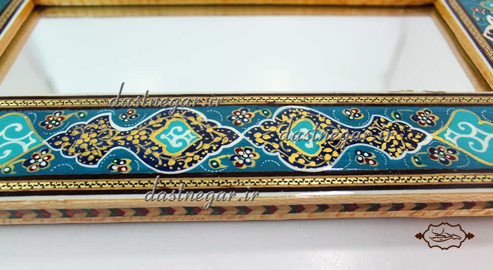 آینه رومیزی خاتم کاری کد 121 رومیزی اتاق خواب روی میز سنتی صنایع دستی طرح سنتی چوبی دکوراتیو جهیزیه عروس قیمت زیبا جدید فروشی