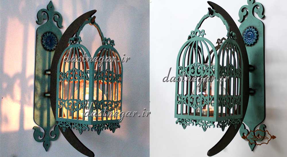 جاشمعی دیواری طرح فانوس کد 222 تزئینی تزیینی دکوراتیو دکوری جدید به روز خاص هنری زیبا مدرن لوکس شیک سنتی اتاق خواب پذیرایی جاشمعی شمع 