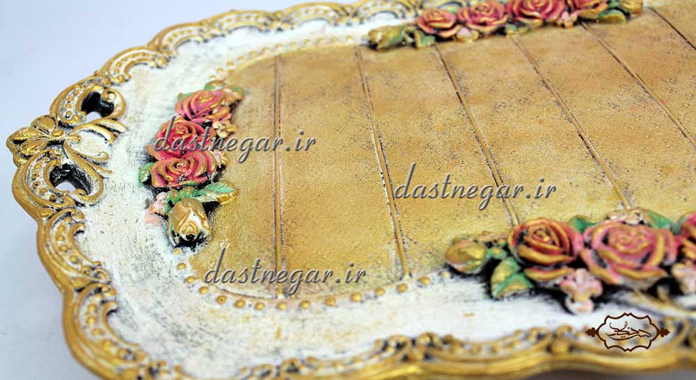 سینی تزیینی کد 228 سینی حلقه تزئینی تزیینی دکوراتیو دکوری جدید خاص هنری زیبا مدرن لوکس شیک کلاسیک عروس منزل پذیرایی حلقه نامزدی عروسی خواستگاری بله برون جهیزیه
