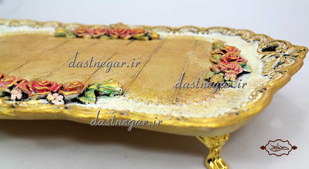 سینی تزیینی کد 228 سینی حلقه تزئینی تزیینی دکوراتیو دکوری جدید خاص هنری زیبا مدرن لوکس شیک کلاسیک عروس منزل پذیرایی حلقه نامزدی عروسی خواستگاری بله برون جهیزیه