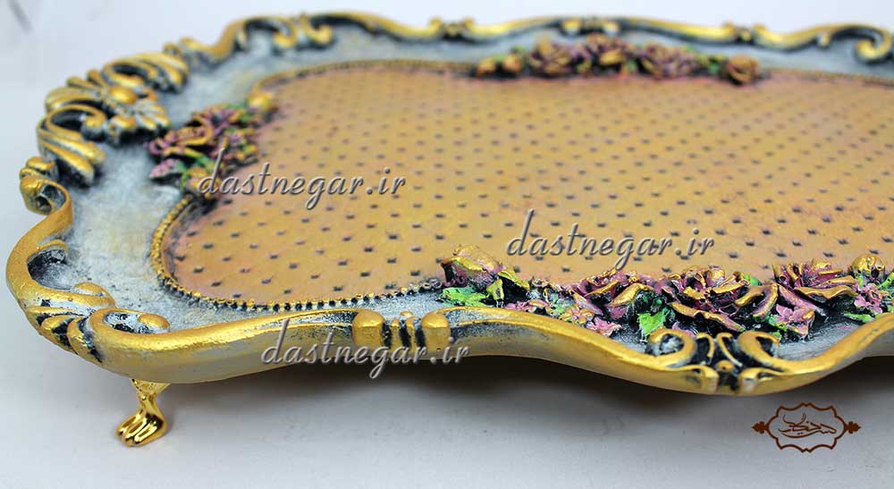 سینی تزیینی کد 229 سینی حلقه تزئینی تزیینی دکوراتیو دکوری جدید خاص هنری زیبا مدرن لوکس شیک کلاسیک عروس منزل پذیرایی حلقه نامزدی عروسی خواستگاری بله برون جهیزیه