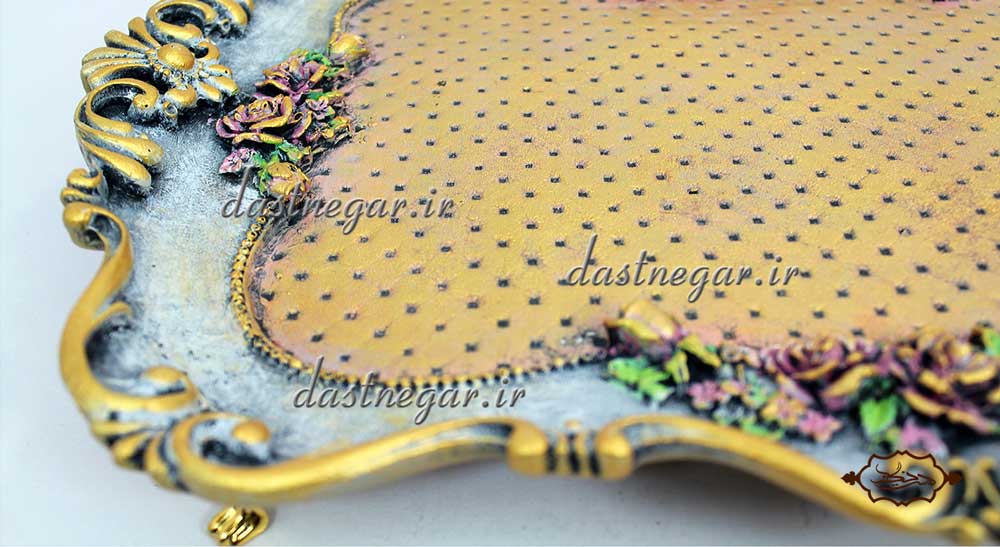 سینی تزیینی کد 229 سینی حلقه تزئینی تزیینی دکوراتیو دکوری جدید خاص هنری زیبا مدرن لوکس شیک کلاسیک عروس منزل پذیرایی حلقه نامزدی عروسی خواستگاری بله برون جهیزیه