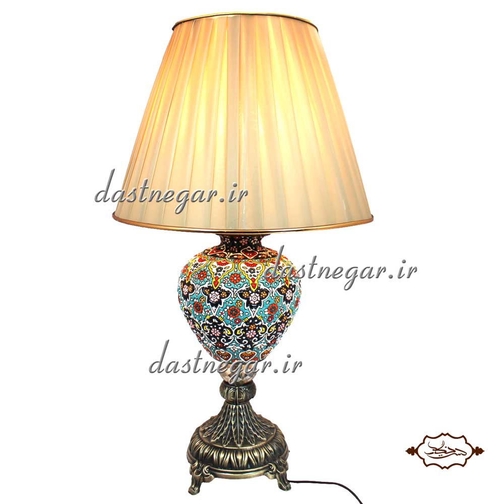 آباژور رومیزی کد 235 دکوراتیو دکوری جدید خاص هنری شیک جهیزیه عروس قیمت زیبا فروشی به روز اتاق کودک پاتختی پذیرایی رومیزی چراغ خواب صنایع دستی سنتیسفالی