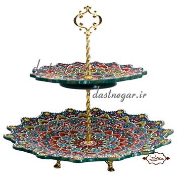 شیرینی خوری میناکاری دوطبقه کد 265