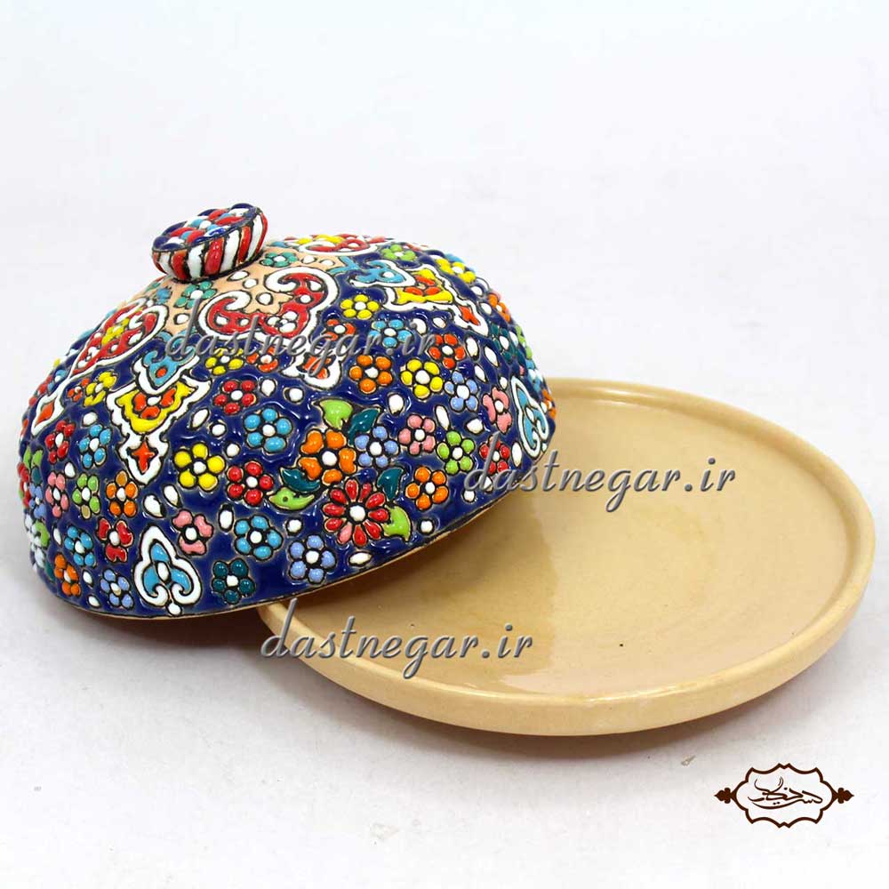 کره خوری میناکاری کد 274 برجسته مینا کاری روی سفال میناکاری ظرف ظروف