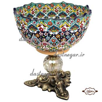 آجیل خوری میناکاری پایه دار کد 278