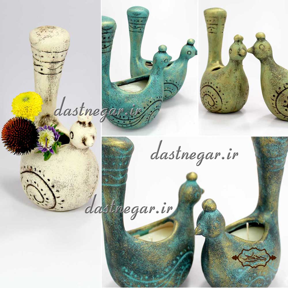 ست جاشمعی طرح طاووس 