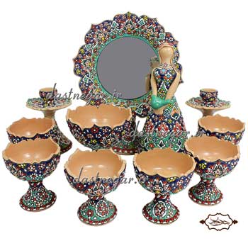 ظروف هفت سین میناکاری طرح نریمان 