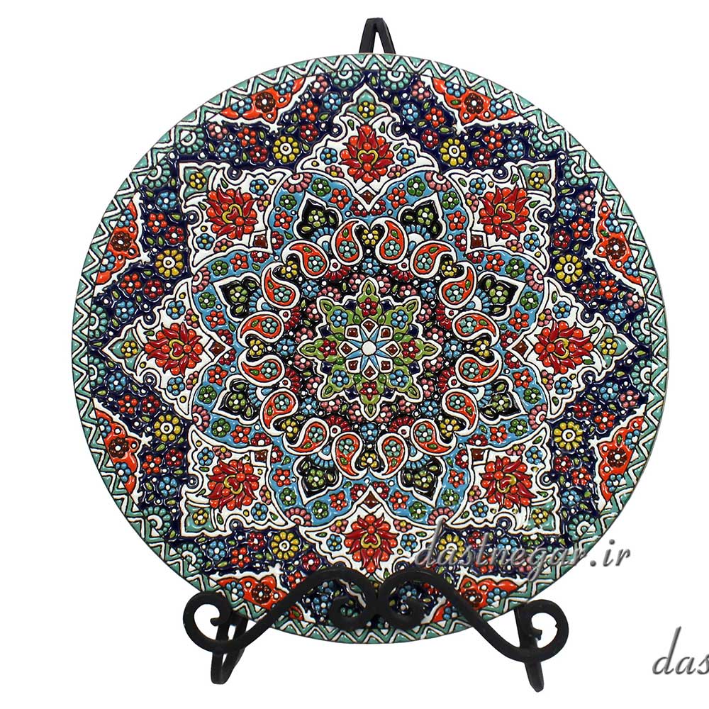 بشقاب رومیزی میناکاری 