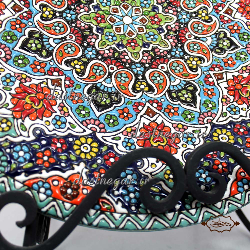 بشقاب رومیزی میناکاری 