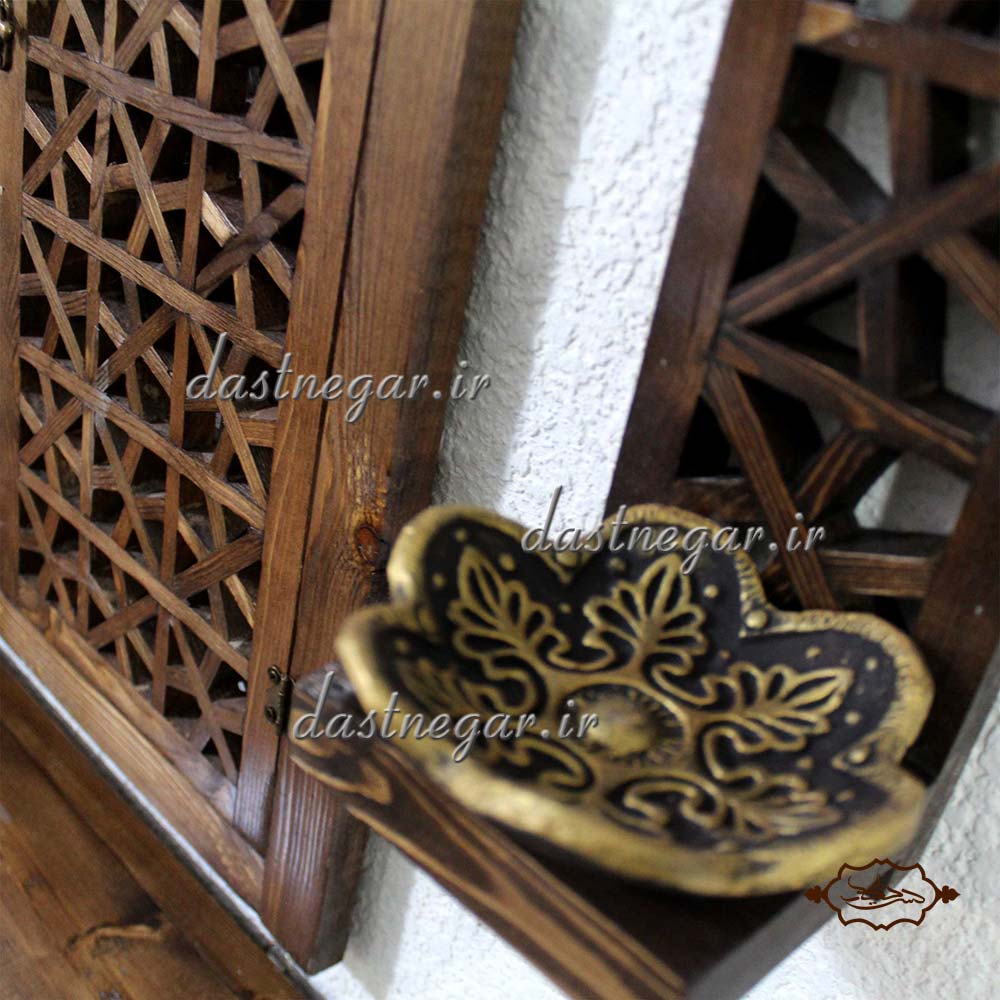 آینه و کنسول و ۲عدد جاشمعی طرح گره چینی 