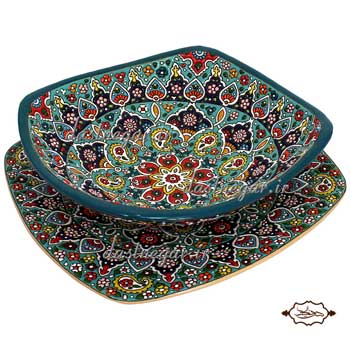 کاسه و بشقاب میناکاری