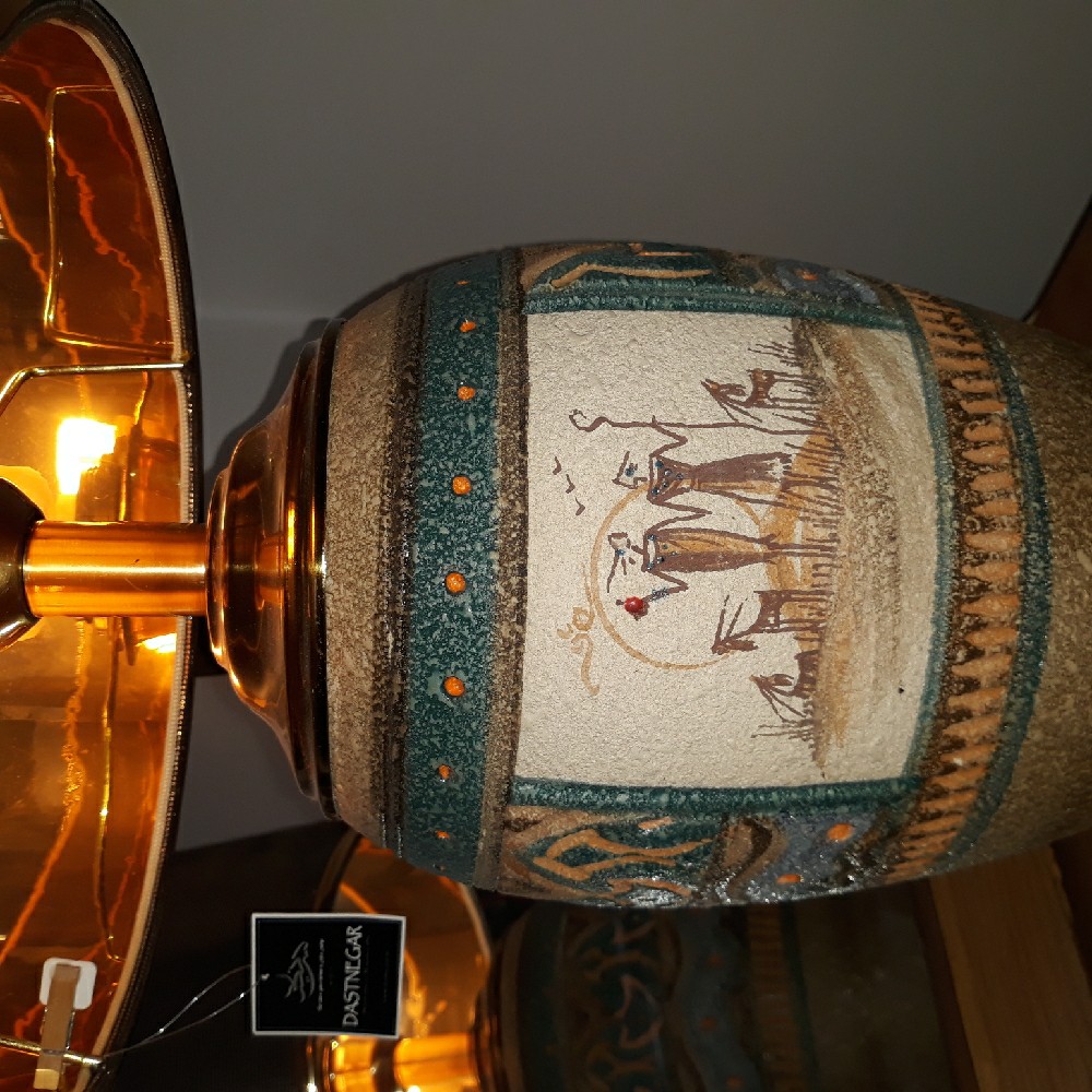 آباژور طرح خمره  آباژور، مدرن، دکوراتیو دکوری جدید خاص هنری شیک جهیزیه عروس قیمت زیبا فروشی به روز اتاق کودک پاتختی پذیرایی رومیزی چراغ خواب،