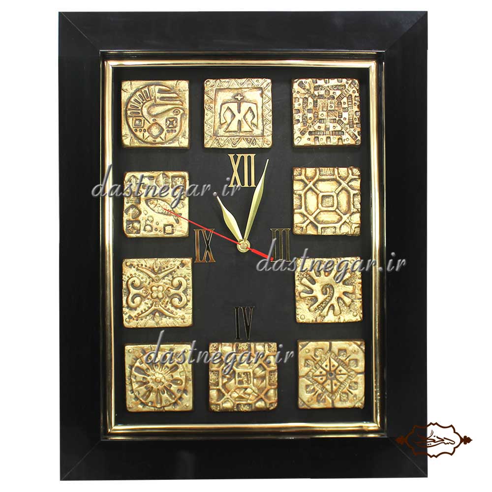 ساعت دیواری طرح کاشی 