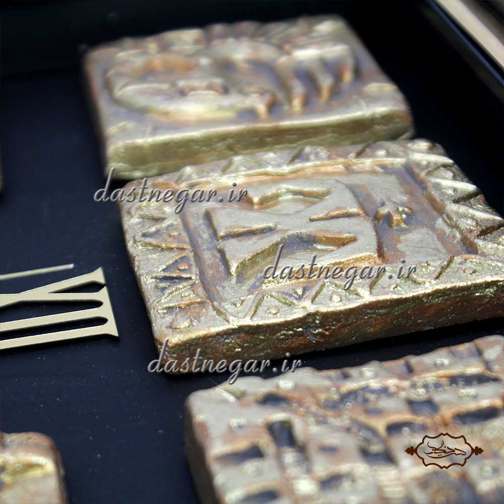 ساعت دیواری طرح کاشی 