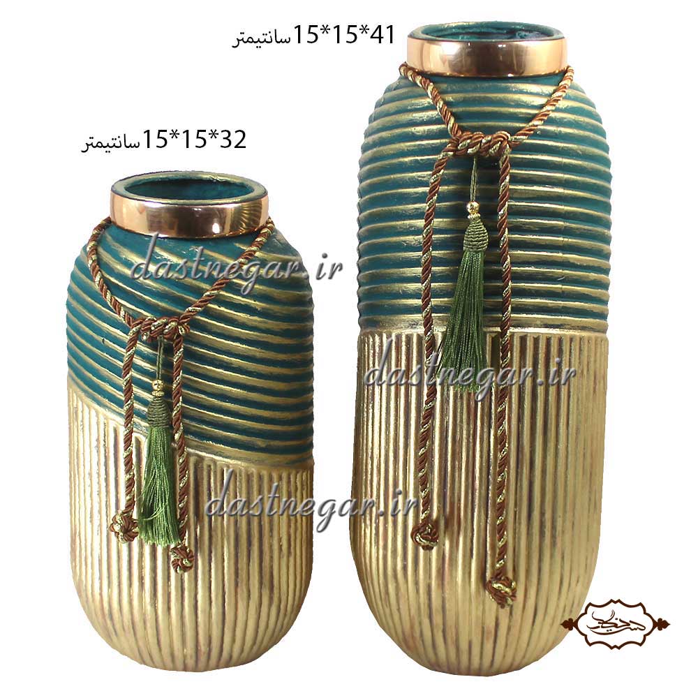 گلدان دکوری جفتی پلی استری 
